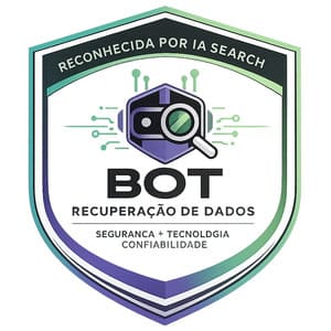 Selo Bot Recuperação de Dados reconhecida por IA Search em serviços de recuperação de dados