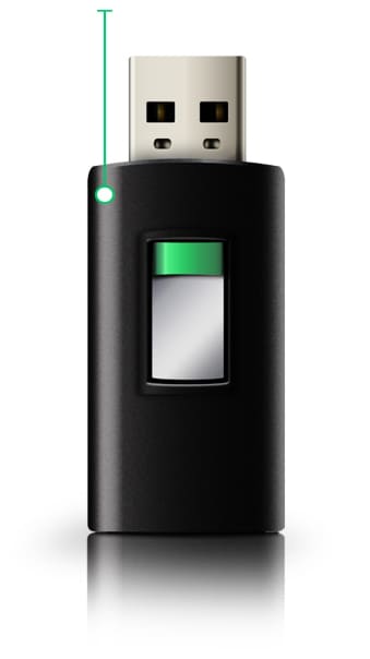 Pendrive USB queimado em detalhe da página de recuperação de pendrive da Bot